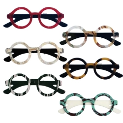 BRO6 - Broszka okulary kształt okrągły