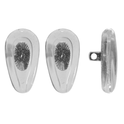 NP-09SAH - Nanośniki silikonowe z powietrzem 14 mm, 5 par - insert srebrny