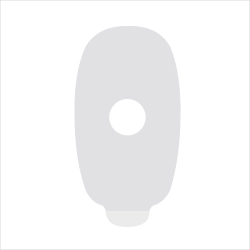 Pojedynczy przylepiec 3M Leap III 1712NR 18 mm OVAL na jasnym tle