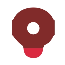 Pojedynczy plaster Red Five 26,5 mm na jasnym tle