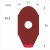 Plaster Red Five owalny 33 x 17 mm z zaznaczonymi wymiarami