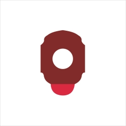 Pojedynczy plaster Red Five mini owalny 18 x 14 mm na jasnym tle