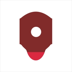 Pojedynczy plaster Red Five owalny 26 x 20 mm na jasnym tle