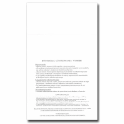 Koperta na zlecenia bez kopii – widok tylnej części