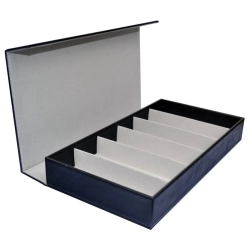 DC026 - Kuweta na okulary, 6 miejsc, elegancka, twarda, z pokrywą