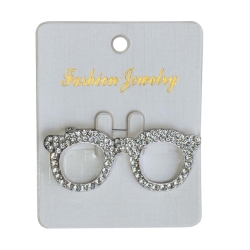 BRO1 - Broszka w kształcie okularów - srebrna