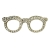 BRO2 - Broszka w kształcie okularów - złota