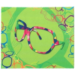 EYEGLASSES5 - Kolorowa mikrofaza do czyszczenia okularów.