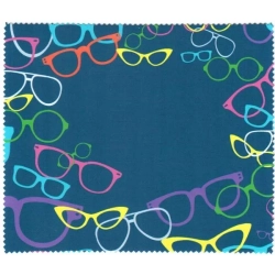 EYEGLASSES7 - Kolorowa mikrofaza do czyszczenia okularów.