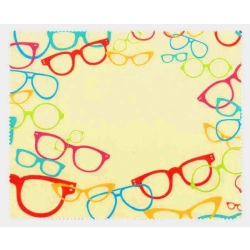 EYEGLASSES8 - Kolorowa mikrofaza do czyszczenia okularów.