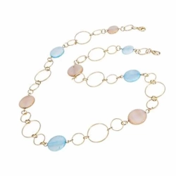 08/380/0000 Łańcuszek do okularów złoty z ozdobami - ANTILLES NECKLACE