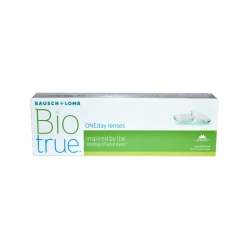 Jednodniowe soczewki sferyczne Biotrue ONEday w blistrach, materiał Nesofilcon A (HyperGel), uwodnienie 78%, parametry B