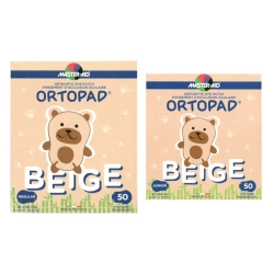 Ortopad Beige – cieliste plastry na oko w rozmiarach Junior i Regular, opakowania 50 sztuk