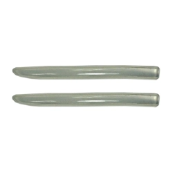 para transparentnych, prostokątnych silikonowych końcówek do zauszników KN101 o długości 65 mm, pokazanych z widoku z gó