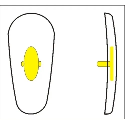 Nanośniki system "RAY BAN" - 16 mm, wtopka złota