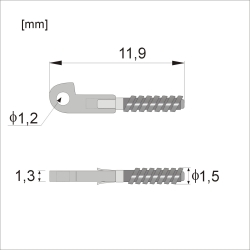 WKF028 - Wkłady do fleksa na zapadki, jarzmo 1,3 mm