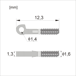 WKF059 - Wkłady do fleksa na zapadki, jarzmo 1,3 mm