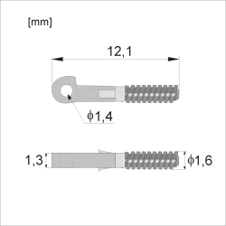 WKF065 - Wkłady do fleksa na zapadki, jarzmo 1,3 mm