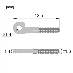 WKF098 - Wkłady do fleksa na zapadki, jarzmo 1,4 mm