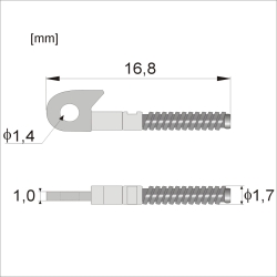 WKF101-3 - Wkłady do fleksów na wkręt, jarzmo 1,0 mm