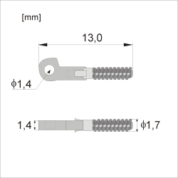 WKF109 - Wkłady do fleksa na zapadki, jarzmo 1,4 mm