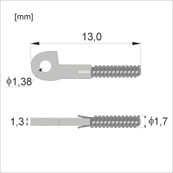 WKF126 - Wkłady do fleksa na zapadki, jarzmo 1,3 mm