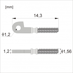 WKF130 - Wkłady do fleksa na wkręt, jarzmo 1,2 mm