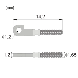 WKF148 - Wkłady do fleksa na wkręt, jarzmo 1,2 mm