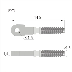 WKF157 - Wkłady do fleksa na wkręt, jarzmo 1,4 mm