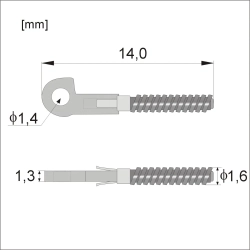 WKF158C - Wkłady do fleksa na zapadki, jarzmo 1,3 mm