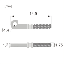 WKF162 - Wkłady do fleksa na wkręt, jarzmo 1,2 mm
