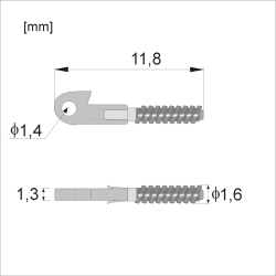 WKF18-9 - Wkłady do fleksa na zapadki, jarzmo 1,3 mm