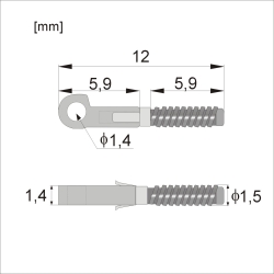 WKF201 - Wkłady do fleksa na zapadki, jarzmo 1,4 mm