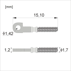 WKF202-4 - Wkłady do fleksa na wkręt, jarzmo 1,2 mm