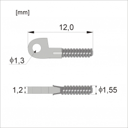 WKF272 - Wkłady do fleksa na zapadki, jarzmo 1,2 mm