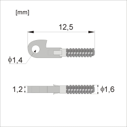 WKF413 - Wkłady do fleksa na zapadki, jarzmo 1,2 mm