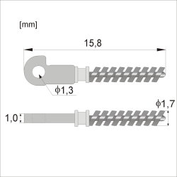 WKF50 - Wkłady do fleksów na wkręt, jarzmo 1,0 mm