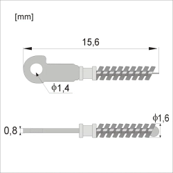 WKF5008W - Wkłady do fleksa na wkręt, jarzmo 0,8 mm
