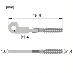 WKF601 - Wkłady do fleksa na zapadki, jarzmo 1,0 mm
