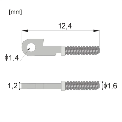 WKF609 - Wkłady do fleksa na wkręt, jarzmo 1,2 mm