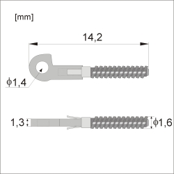 WKF610 - Wkłady do fleksa na zapadki, jarzmo 1,3 mm