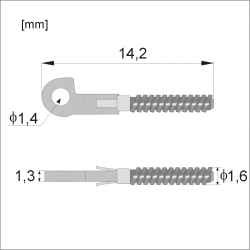 WKF610 - Wkłady do fleksa na zapadki, jarzmo 1,3 mm