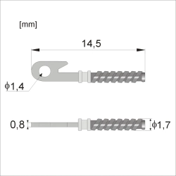 WKF612 - Wkłady do fleksa na wkręt, jarzmo 1,0 mm