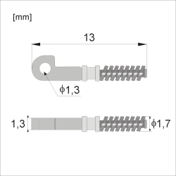 WKF625 - Wkłady do fleksa na wkręt, jarzmo 1,3 mm