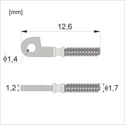 WKF87-8-2A - Wkłady do fleksa na wkręt, jarzmo 1,2 mm
