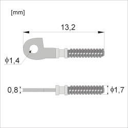 WKFB5034 - Wkłady do fleksa na wkręt, jarzmo 0,8 mm