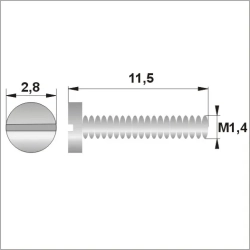 Samogwintujące M1.4 / dł.11,50mm / gł.2,80mm - srebrne