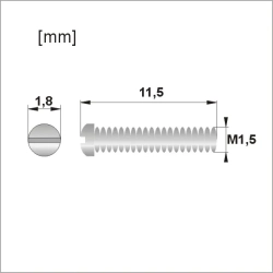 Samogwintujące M1.5 / dł.11,50mm / gł.1,80mm - srebrne