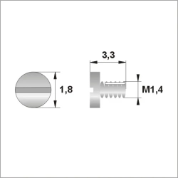 Śrubki, wkręty M1.4 / dł.3,30mm / główka 1,8mm - srebrne z silikonem