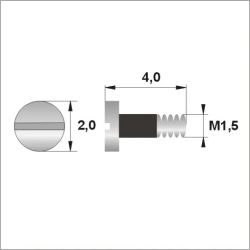 Śrubki, wkręty M1.5 / dł.4,00mm / główka 2,0mm - srebrne z teflonem